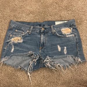 Denim shorts
